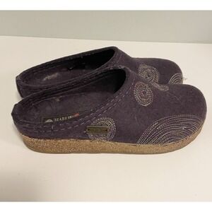 Haflinger Spirit Wool Clog Slippers EUR 36 Womens Size 5 Lavender Purple